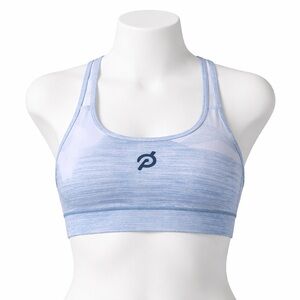 Size XL Peloton WITH Women’s Strappy Sports Bra Blue White Athletic Gym Yoga